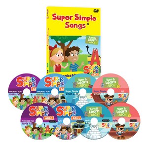 NEW Super Simple ABC Phonics + WORD DVD + 오디오CD세트 영어대본 온라인제공, 8CD