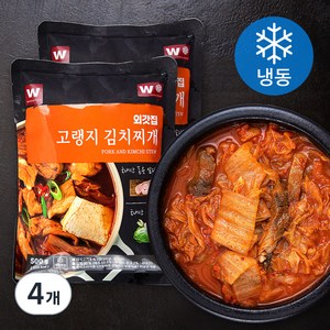 외갓집 고랭지 김치찌개 (냉동), 4개, 500g