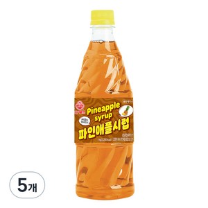 오쉐프 파인애플시럽, 1kg, 5개