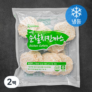 상신 순살 치킨까스 10장 (냉동), 600g, 2팩