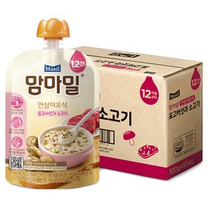 맘마밀 안심이유식, 표고버섯과 소고기, 100g, 10개