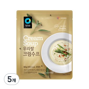 청정원 우리쌀 크림수프, 60g, 5개