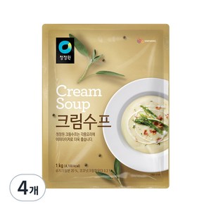 청정원 크림수프, 1kg, 4개