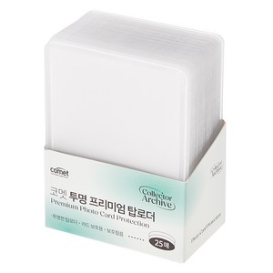 코멧 투명 프리미엄 보호필름이 있는 탑로더 대용량팩 25p, 1개