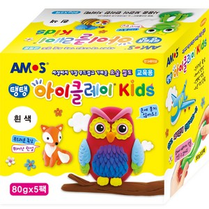 아모스 아이클레이 KIDS 5p, 흰색, 80g, 1세트