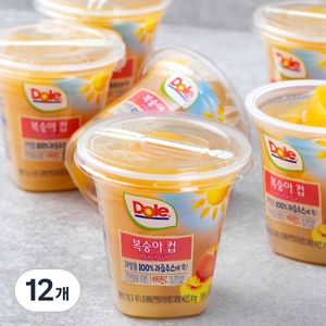 Dole 후룻컵 복숭아컵, 198g, 12개