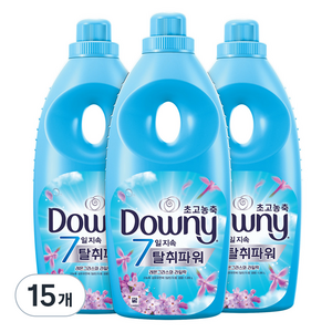 다우니 7일 탈취파워 초고농축 섬유유연제 레몬그라스와 라일락 본품, 1.05L, 15개