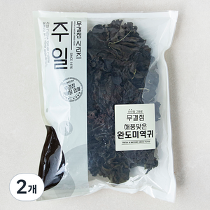 주일 무결점 해풍맞은 완도미역귀, 200g, 2개