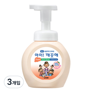 아이깨끗해 항균 폼 핸드솝 복숭아향, 250ml, 3개