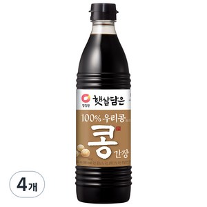 청정원 햇살담은 자연숙성 우리콩 간장, 840ml, 4개