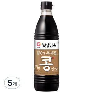 청정원 햇살담은 자연숙성 우리콩 간장, 840ml, 5개