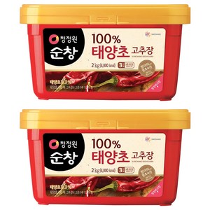 청정원순창 태양초 고추장, 2kg, 2개