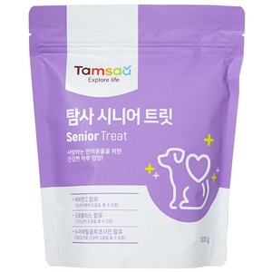 탐사 강아지 영양제 뉴트리션 트릿 시니어 케어 300g, 시니어케어, 혼합맛(쌀/귀리/연어/닭고기), 1개