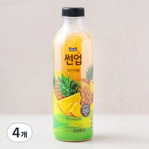 썬업 파인애플 주스, 750ml, 4개