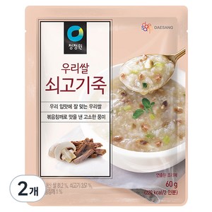 청정원 우리쌀 쇠고기죽, 60g, 2개