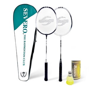 세베로 배드민턴 라켓 BNW 100 2P + 풀커버 + 셔틀콕 2p 세트, 1세트
