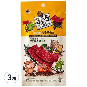 삼육오점이사 해표 오리지널 구운 육포, 30g, 3개