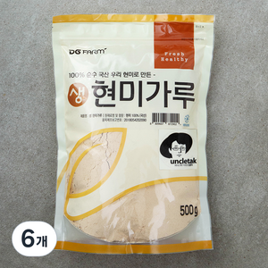 대구농산 국내산 생 현미가루, 500g, 6개