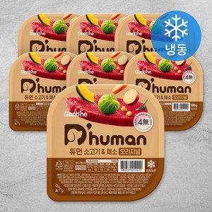 듀먼 전연령용 강아지 오리지널 화식사료, 소+채소, 100g, 7개