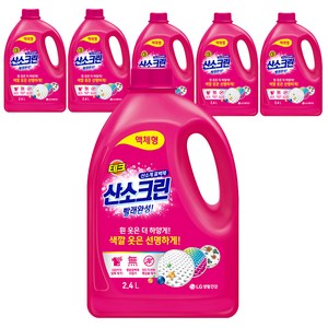 테크 산소크린 액체형 표백제 본품, 2.4L, 6개