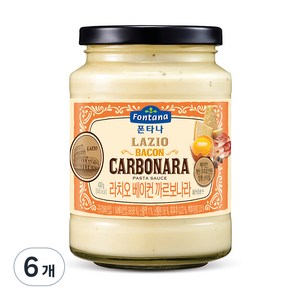 폰타나 라치오 베이컨 까르보나라 파스타소스, 430g, 6개