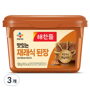 해찬들 재래식 된장, 500g, 3개