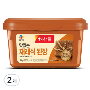 해찬들 맛있는 재래식 된장, 1kg, 2개