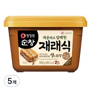 청정원순창 개운하고 담백한 재래식 생된장, 500g, 5개