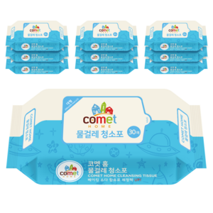 코멧 홈 물걸레 청소포 대형 리필 30매, 50g, 30개입, 10개