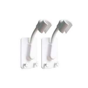 메이크그레이트 샤워기 거치대 2p, 15cm, 화이트