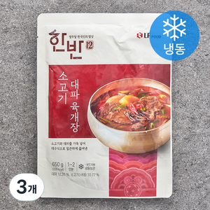 한반 소고기 대파 육개장 1~2인분 (냉동), 650g, 3개