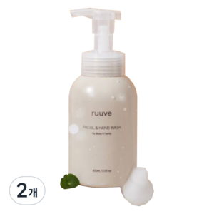 uuve 유아용 페이셜 핸드 워시, 2개, 400ml