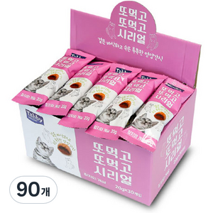 테비토퍼 또먹고또먹고 시리얼 고양이 간식, 참치와게살, 20g, 90개