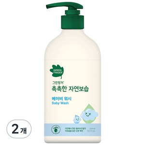 그린핑거 촉촉한 자연보습 베이비 워시, 500ml, 2개