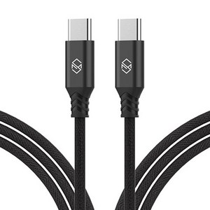 신지모루 USB-C 타입 더치 패브릭 케이블, 2m, Black, 2개입