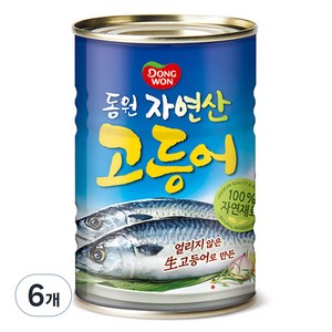 동원 고등어 통조림, 300g, 6개