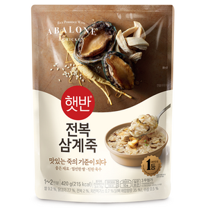 햇반 전복삼계죽, 420g, 1개