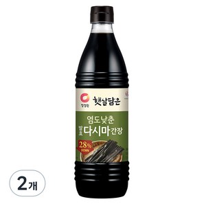 청정원 햇살담은 염도낮춘 발효다시마 간장, 2개, 840ml