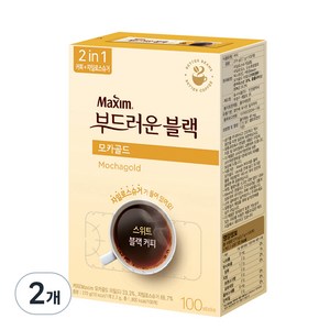 맥심 모카골드 부드러운 블랙 커피믹스, 100개입, 2개, 2.7g