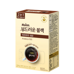 맥심 아라비카100 부드러운 블랙 커피믹스, 2.8g, 100개입, 1개