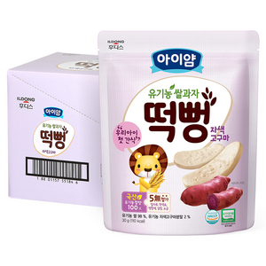 일동후디스 아이얌 유기농 쌀과자 떡뻥, 고구마맛, 30g, 6개