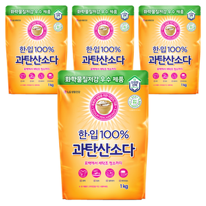 한입 100% 과탄산소다, 1kg, 4개