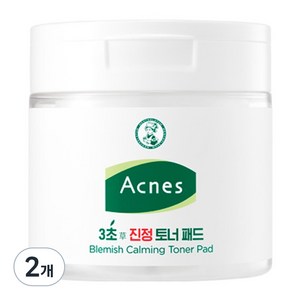 아크네스 3초 진정 토너 패드 160ml, 70개입, 2개