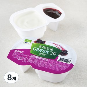 풀무원 그릭콩포트 블루베리 요거트, 140g, 8개