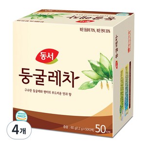 동서 둥굴레차 50t, 1.2g, 50개입, 4개