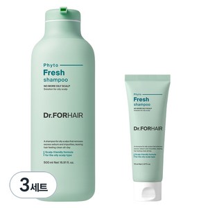 닥터포헤어 지성두피 딥 클렌징 피토프레시 샴푸 500ml + 70ml 세트, 3세트