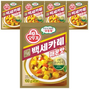 오뚜기 백세카레 매운맛 과립형, 100g, 5개