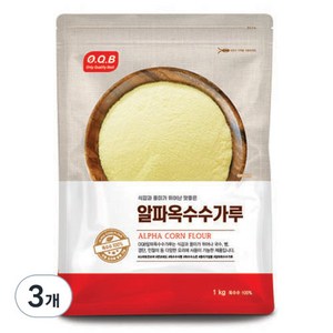 OQB 알파옥수수가루, 1kg, 3개