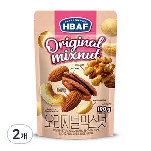 바프 오리지널 믹스넛, 190g, 2개