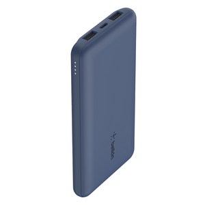 벨킨 부스트업 15W 고속 충전 보조배터리 3포트 10000mAh, BPB011btBL, 블루